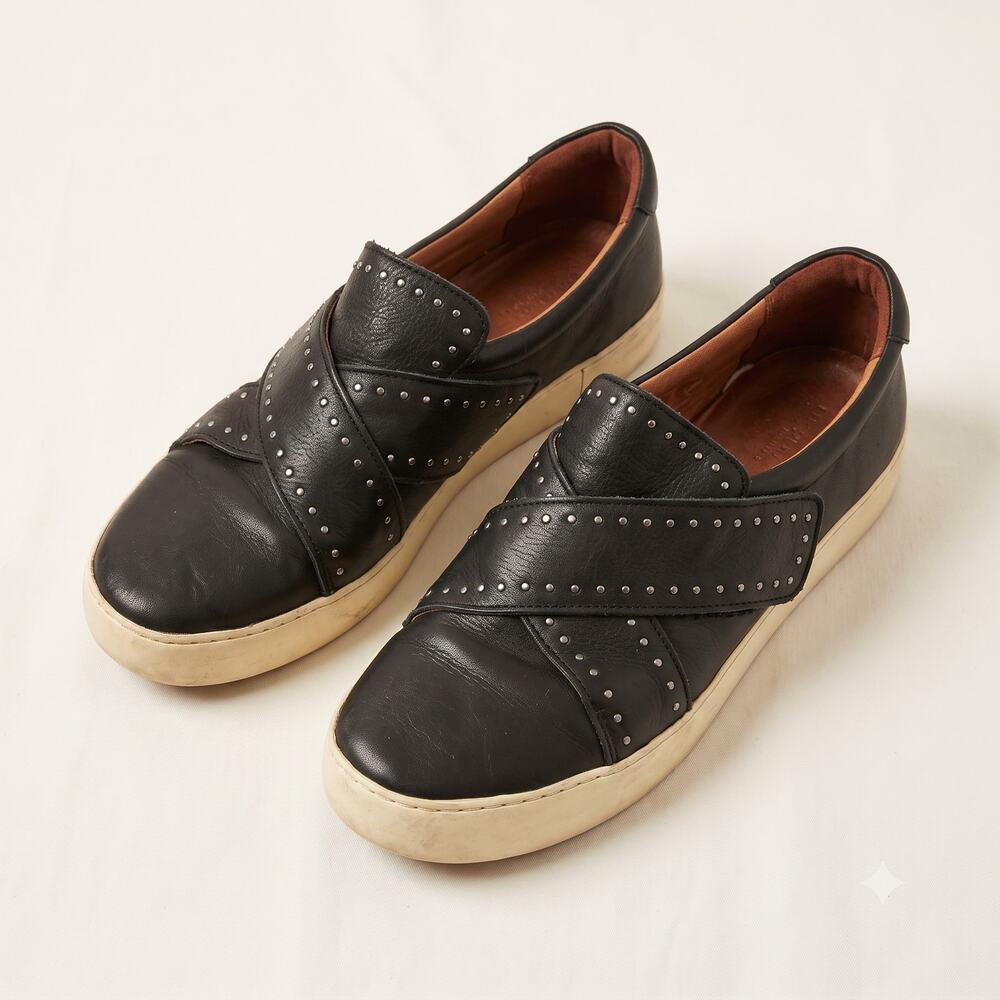 Frye Womens 11M Edgy Minimalist Streetwear Leather Studded Platform Sneakers